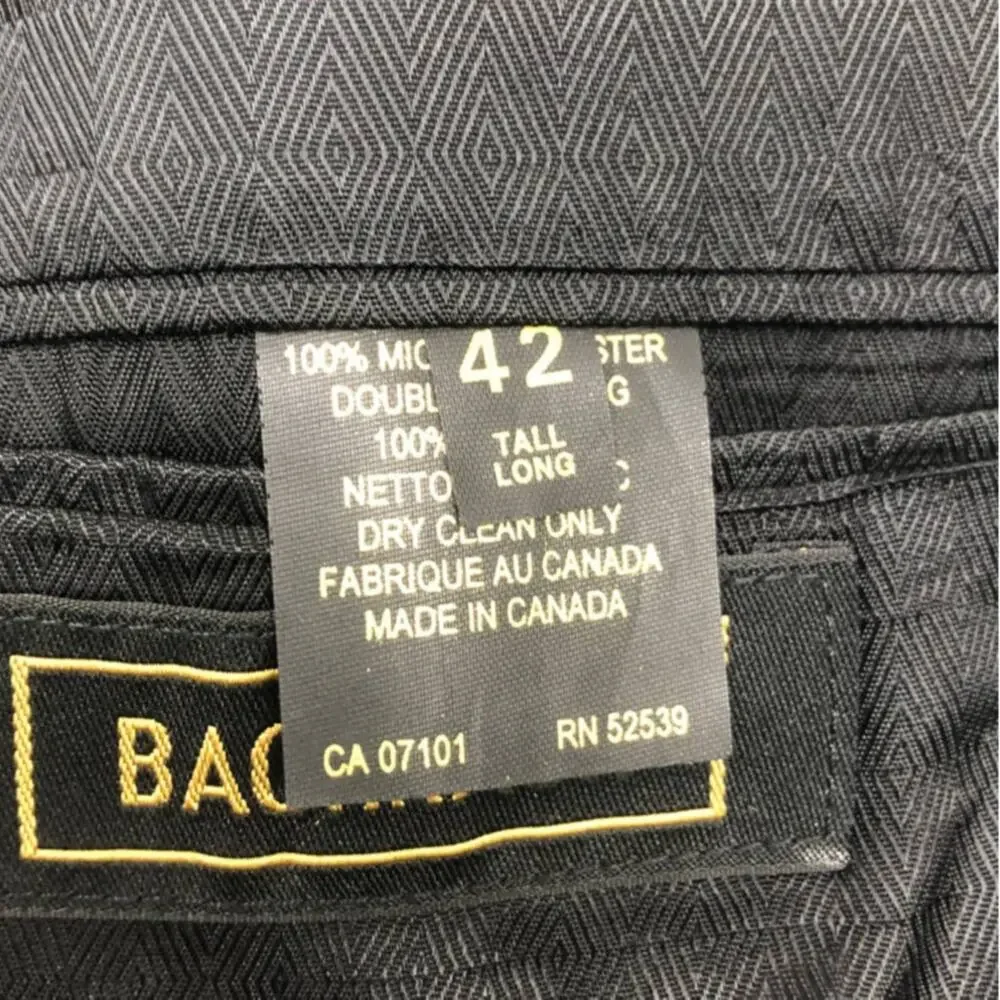 Bachrach Black Micro Suede Sport Coat Suit Jacket 42L T
